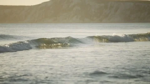 The ocean is calm and the waves are small Video stock 297949596