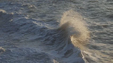 The ocean is calm and the waves are small Stock Footage 298246777