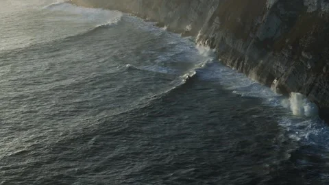 The ocean is calm and the waves are small Stock Footage 303710096