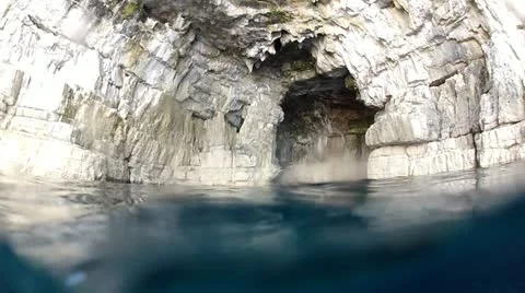 Ocean cave Stock Footage 11858832