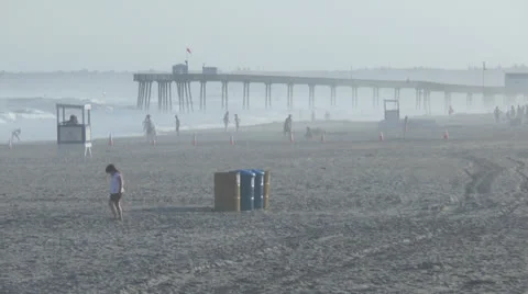 Ocean city nj beach pm 3 Stock Footage 24797925