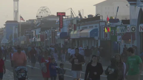 Ocean city nj boardwalk pm 13 Stock Footage 24802446
