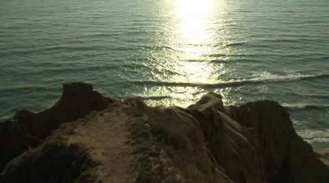 Ocean Cliff 1080p Stock Footage 401020