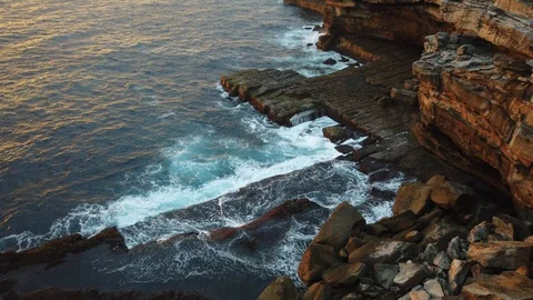 Ocean cliff Stock Footage 105621701