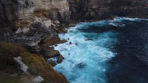 Ocean Cliff Stock Footage 122656361