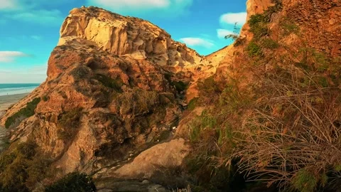 Ocean Cliff Stock Footage 165257068