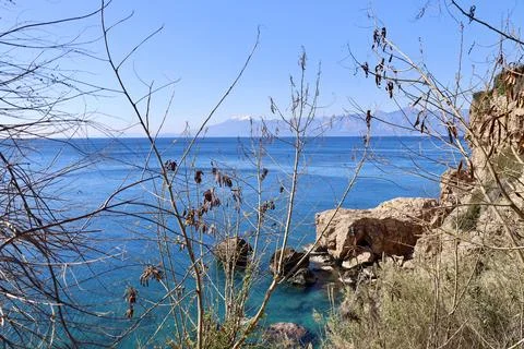 Ocean cliff pathway Stock Photos