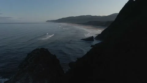 Ocean Cliffs Aerial Video stock 141628812
