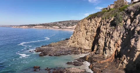 Ocean Cliffs &amp;amp; Coastline 5K Stock Footage 230488332