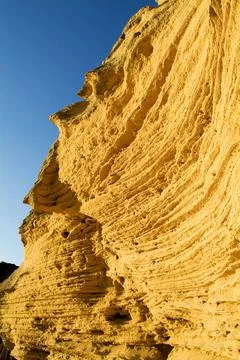 Ocean Cliffs Eroding ocean cliffs in golden sunset light Copyright: xZoona... 스톡 사진