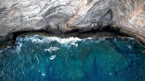 Ocean cliffs in Hawaii Stock Footage 247599140
