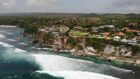 Ocean Cliffs in Nusa Dua, Bali Stock Footage 152867258
