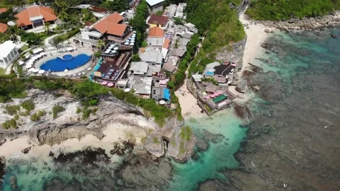 Ocean Cliffs in Nusa Dua, Bali Stock Footage 152868464