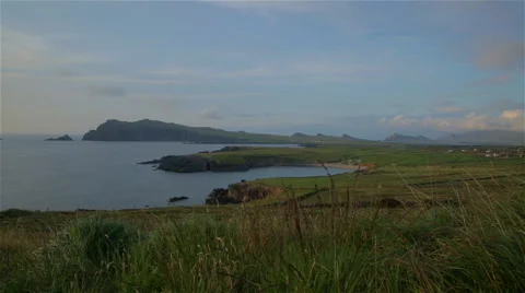 Ocean Cliffs Pan, Ireland Stock Footage 49506560
