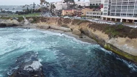 Ocean Cliffs in San Diego Stock Footage 158746537