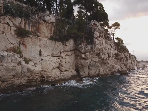 Ocean Cliffs Sunrise Stock Footage