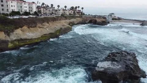 Ocean Cliffs at Sunset Stock Footage 158746514