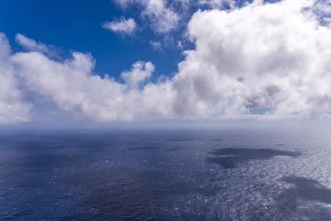 Ocean with Clouds Aerial Stock Photos