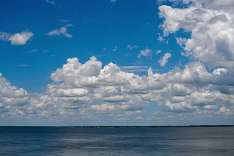 Ocean Cloudscape Timelapse Stock Footage 203658529