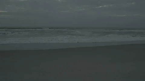 Ocean cloudy sky with waves and birds Stock Footage 171147227