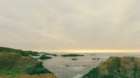 Ocean cloudy Timelapse Vídeos de archivo 218000793