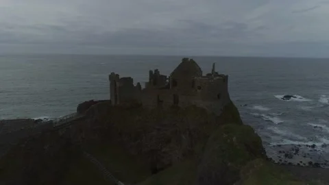 Ocean coast castle view Stock Footage 205223425