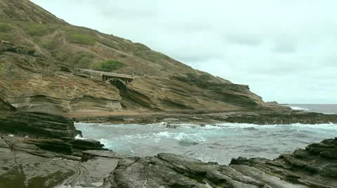 Ocean Coast Waves Stock Footage 8995557