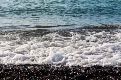 Ocean coast with waves Stock Photos