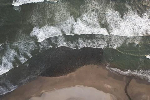 Ocean coastline with small waves Stock Photos