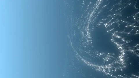 Ocean connections. Blue digital background. Seamless loop. Stock Footage 101887785