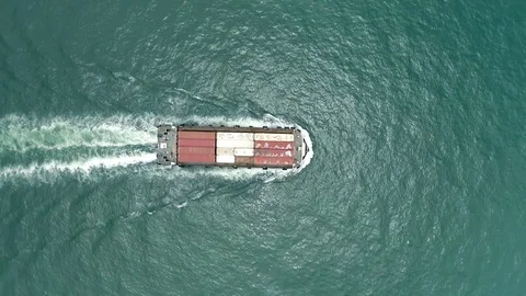 Ocean Container Ship in Hong Kong. Stock Footage 114427720