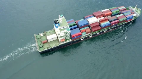 Ocean Container Ship in Hong Kong. Stock Footage 114428192