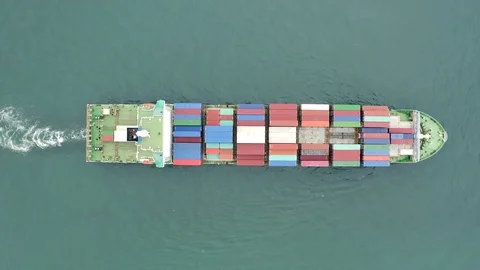 Ocean Container Ship in Hong Kong. Stock Footage 114482971