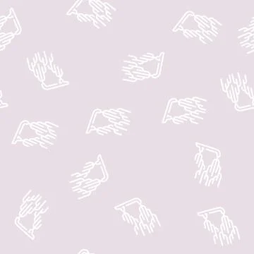 Ocean coral branch line vector seamless pattern Stockillustratie