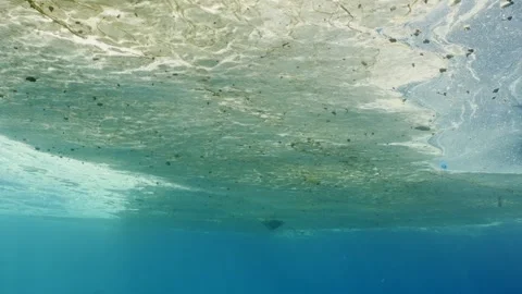 Ocean covered with layer of fat and plas... | Stock Video | Pond5