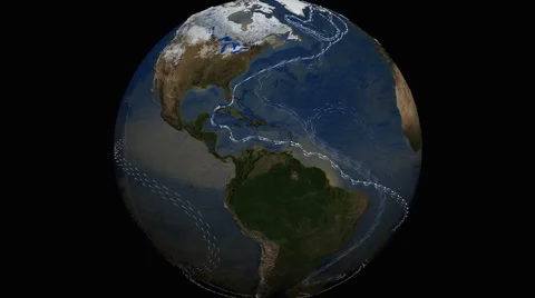 Ocean Current Jet Stream Stock Footage 63301087