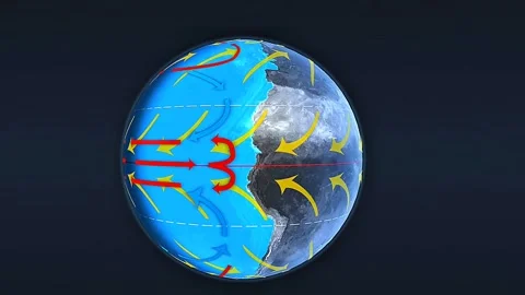 Ocean currents 3D Stock Footage 310436313