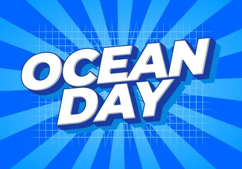 Ocean day blue graphic background Stock Illustration