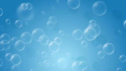 Ocean diving air aqua blue bubbles in underwater background. sparkles in water Video stock 201584909