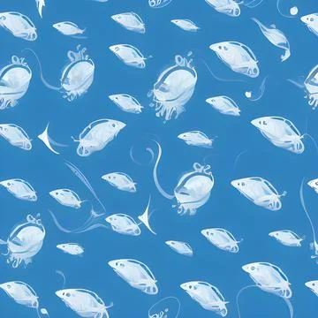 Ocean draw random background, underwater, abstract element pattern design Illustrazione stock