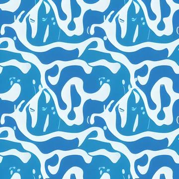 Ocean draw random background, underwater, abstract element pattern design Illustrazione stock