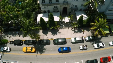 Ocean drive car traffic 2 Stock Footage 103516161