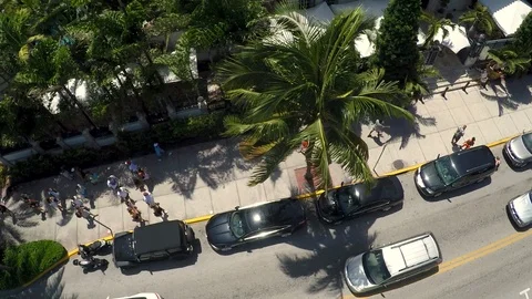 Ocean drive car traffic 6 Stock Footage 103522154