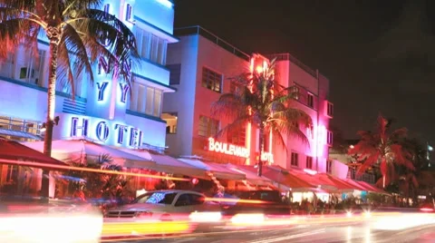 Ocean Drive Stock Footage 7728261