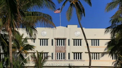 Ocean Drive Hotel Stock-Footage 636963