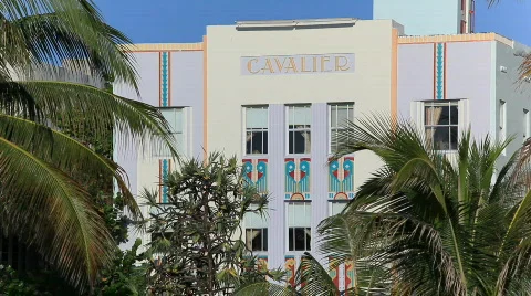 Ocean Drive Hotel Stock-Footage 636971