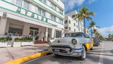 Ocean Drive marvels Stock Photos