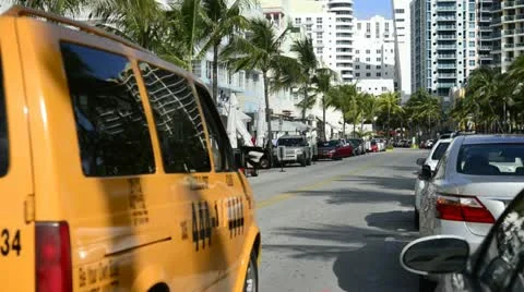 Ocean Drive Miami Beach Stock Footage 18671225