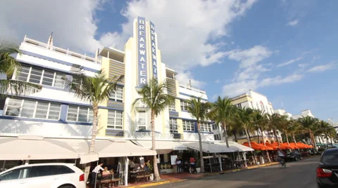 Ocean Drive Miami Beach Stock Footage 39460300