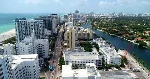 Ocean Drive on Miami Beach Stock Footage 155425650